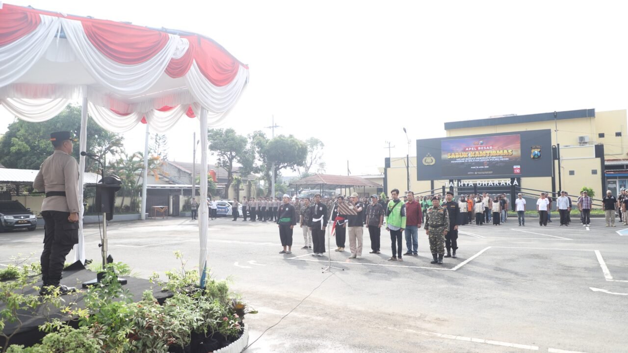 *Perkuat Deteksi Dini, Apel Sabuk Kamtibmas Satukan Elemen Masyarakat Kabupaten Kediri*