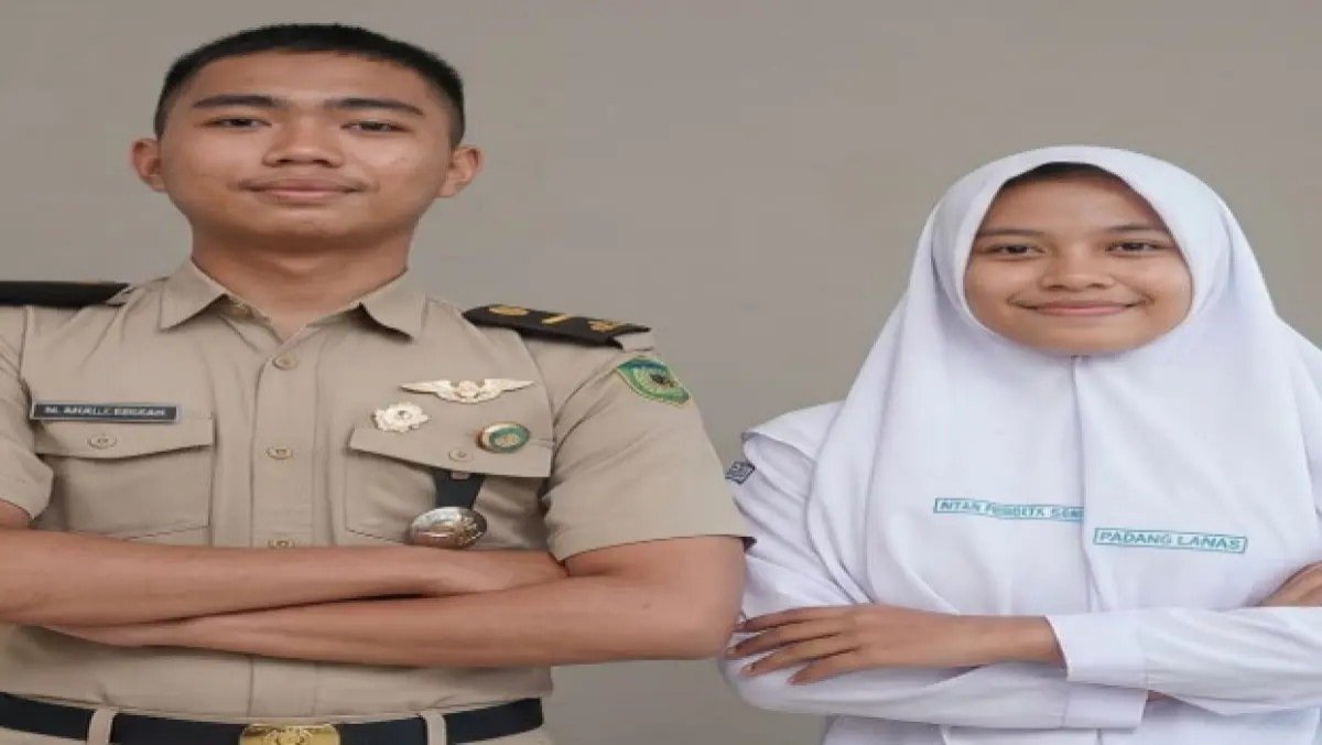 Dua Pelajar Terbaik Padang Lawas Siap Berlaga di Seleksi Paskibraka Provinsi Sumut