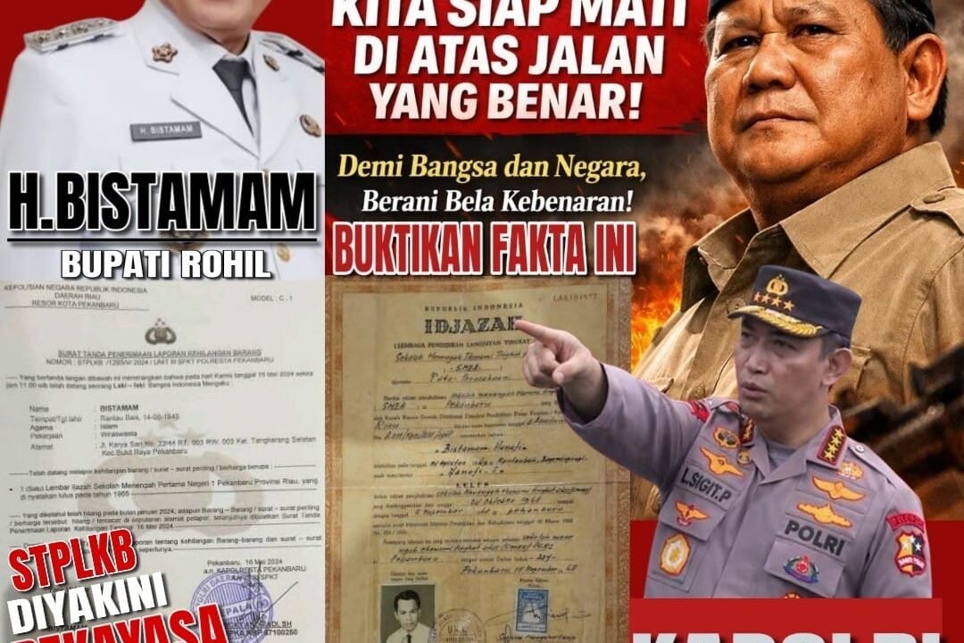 Prof Dr Sutan Nasomal Meminta Negara dan APH Jangan Tutup Mata Terkait Bupati Rokan Hilir, H. Bistamam Jakarta,