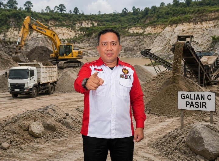 Gerry Oktaviana Selaku Bupati LSM LIRA  Sikap Tegas  Dalam Menyikapi Kejagalan Usai  Pertemuan di Lokasi Tambang