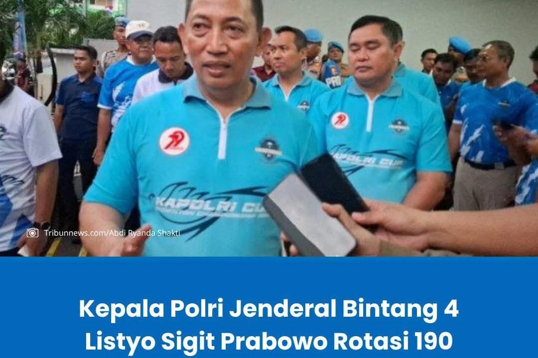 Kapolri Jenderal Listyo Sigit Prabowo merombak 190 perwira menengah Polri yang menjabat.