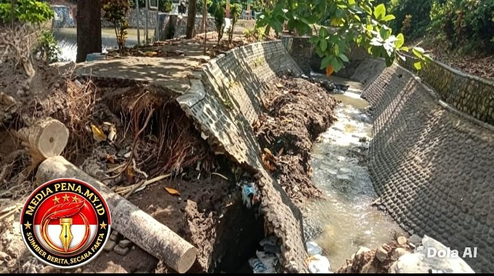 Hujan Deras Rusak Parah Dam Concrong Rogojampi, Pasokan Air Tiga Desa Terganggu dan Petani Minta Perhatian Dinas Pengairan
