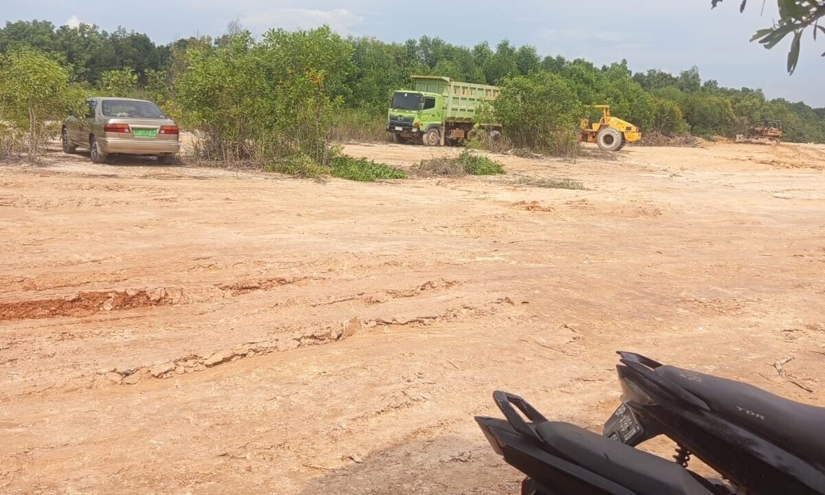 AKTIFITAS pematangan lahan dan penimbunan bekas hutan mangrup dimarina city,Diduga belum mengantonggi,APH segera bertindak