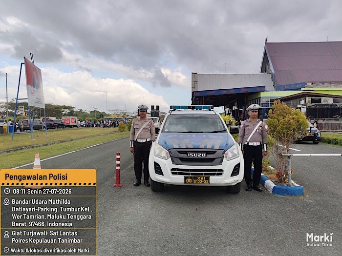 Sat Lantas Polres KKT Kawal Penjemputan Empat Imam Baru