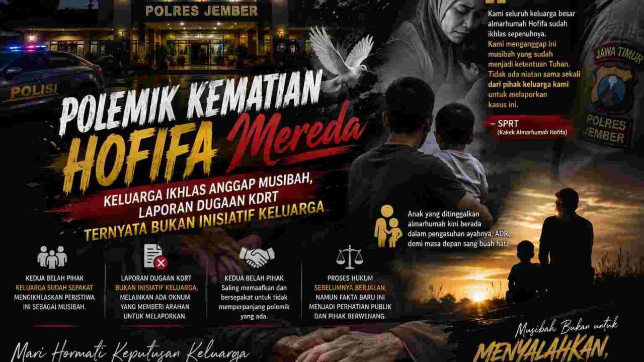 Polemik Kematian HOFIFA Mereda : Keluarga Ikhlas Anggap Musibah, Laporan Dugaan KDRT Ternyata Bukan Inisiatif Keluarga