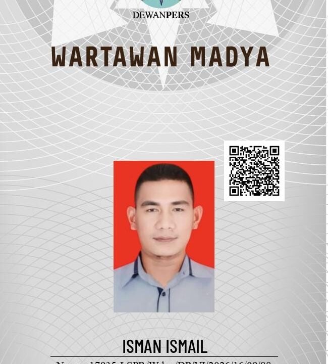 ISMAN ISMAIL, JURNALIS BERITA FAKTA NEWS KINI RESMI MENJADI WARTAWAN MADYA   