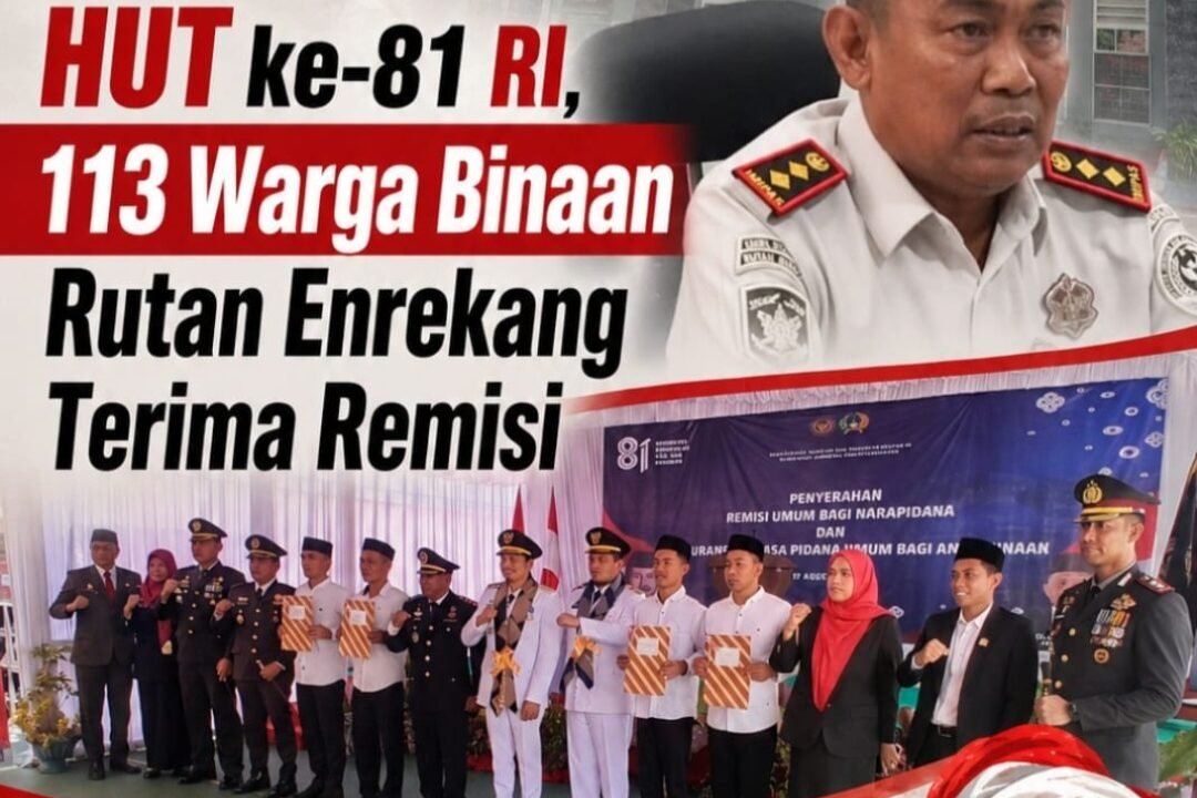 HUT ke-81 RI, 113 Warga Binaan Rutan Enrekang Terima Remisi