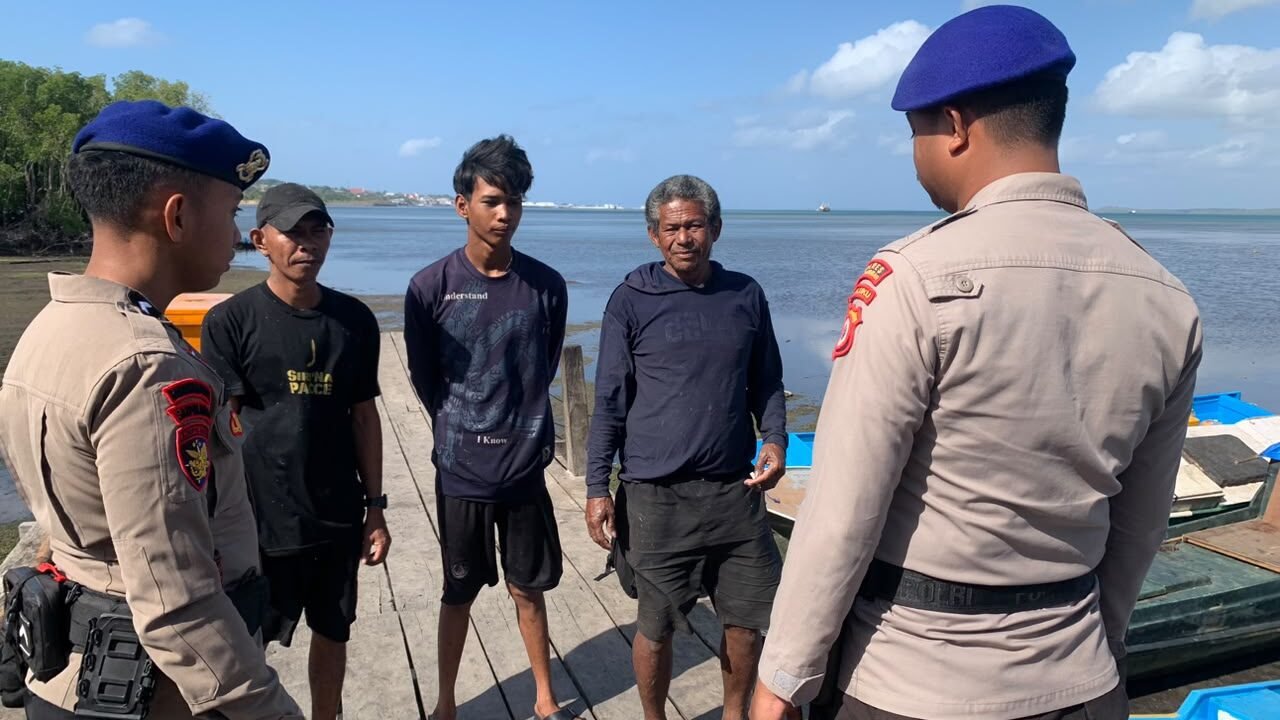 Imbau Nelayan Waspada Cuaca Ekstrem dan Taat Hukum, Sat Polair Polres Tanimbar Gelar DDS