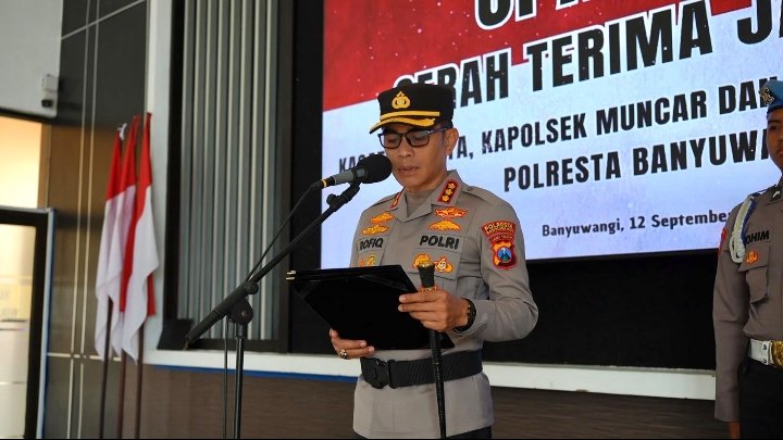 Penyegaran Organisasi, Sejumlah Pejabat Polresta Banyuwangi Berganti Posisi