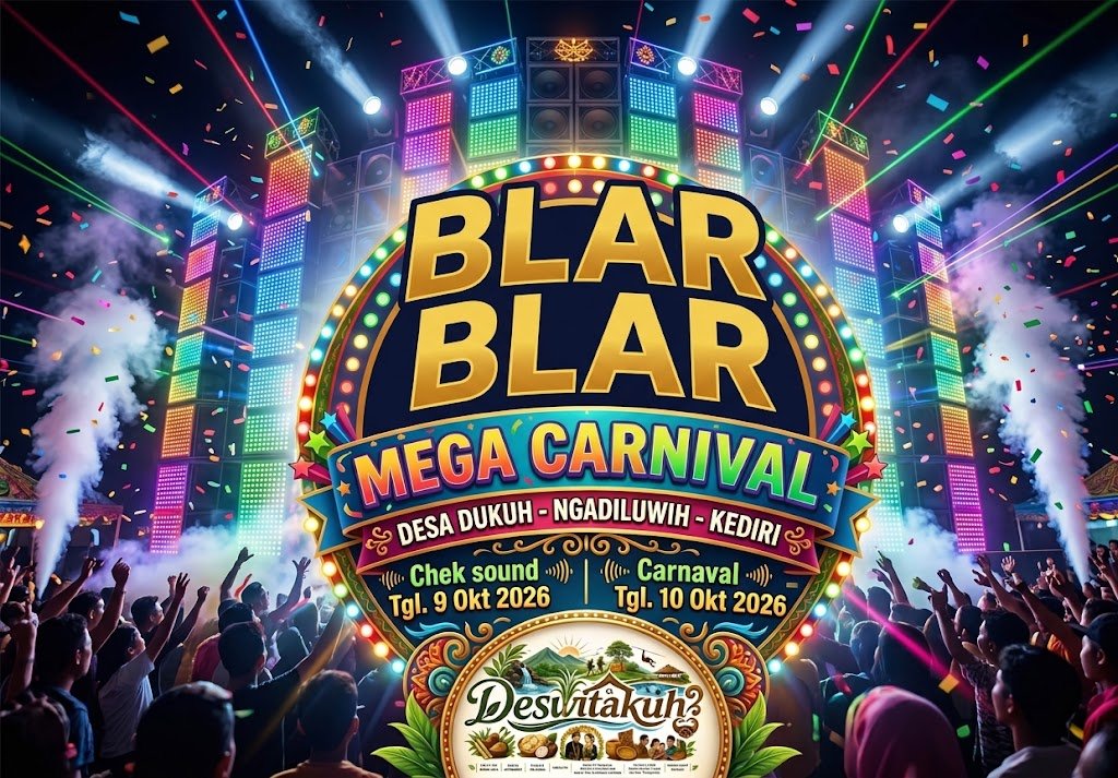 Meriahkan HUT Kemerdekaan RI ke-81, Desa Dukuh Gelar Festival Budaya Blar-Blar Mega Carnival
