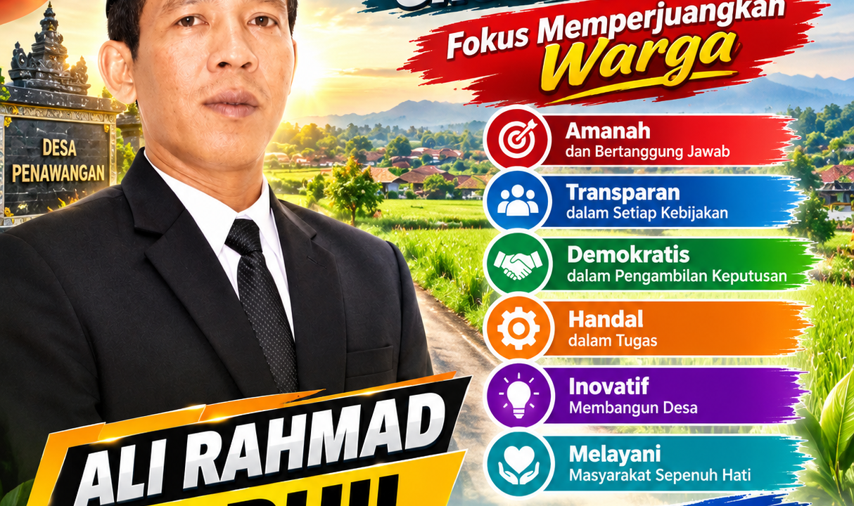 Ali Rahmad Fadhil Bawa Semangat “Sesarengan Mbangun Desa” Demi Kemajuan Penawangan